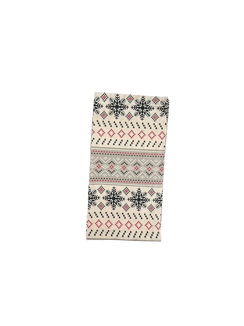 Winter Themed Fabric Shower Curtain Snowflakes Holiday Christmas Cotton